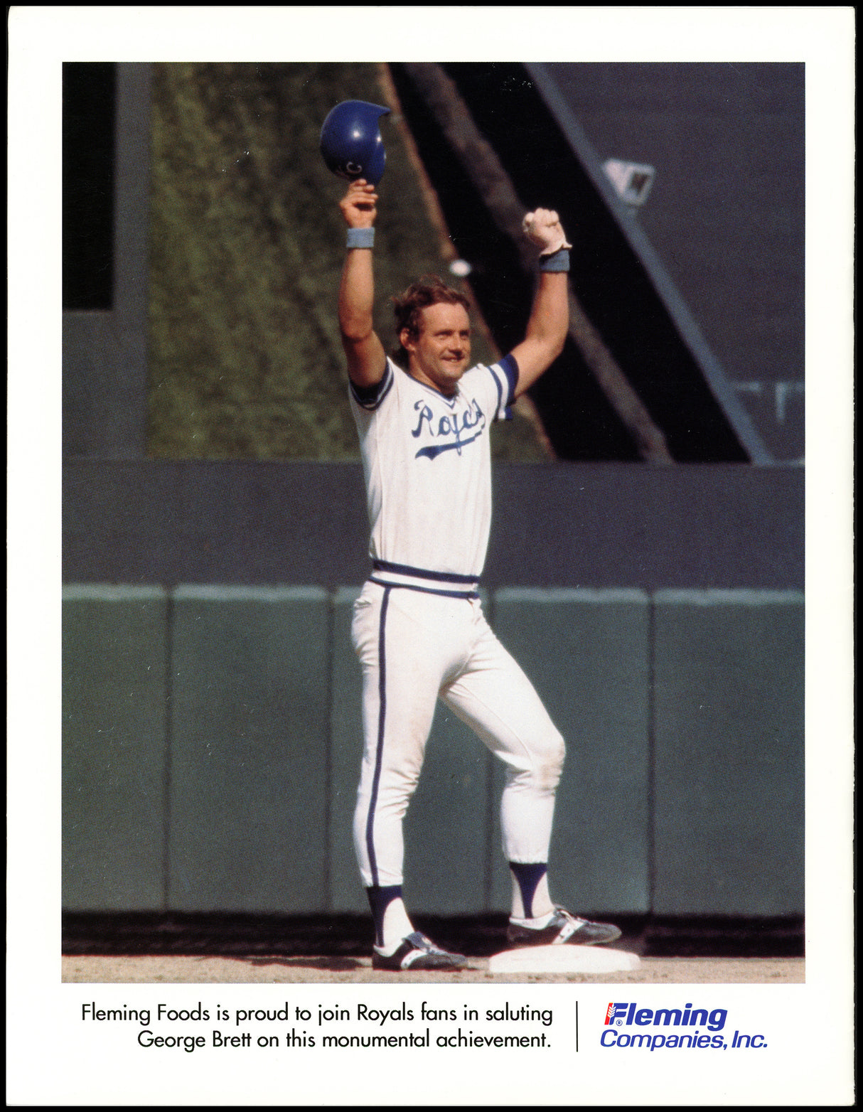 George Brett Autographed 3000 Hit Commemorative Program Kansas City Royals Beckett BAS QR #BW06381
