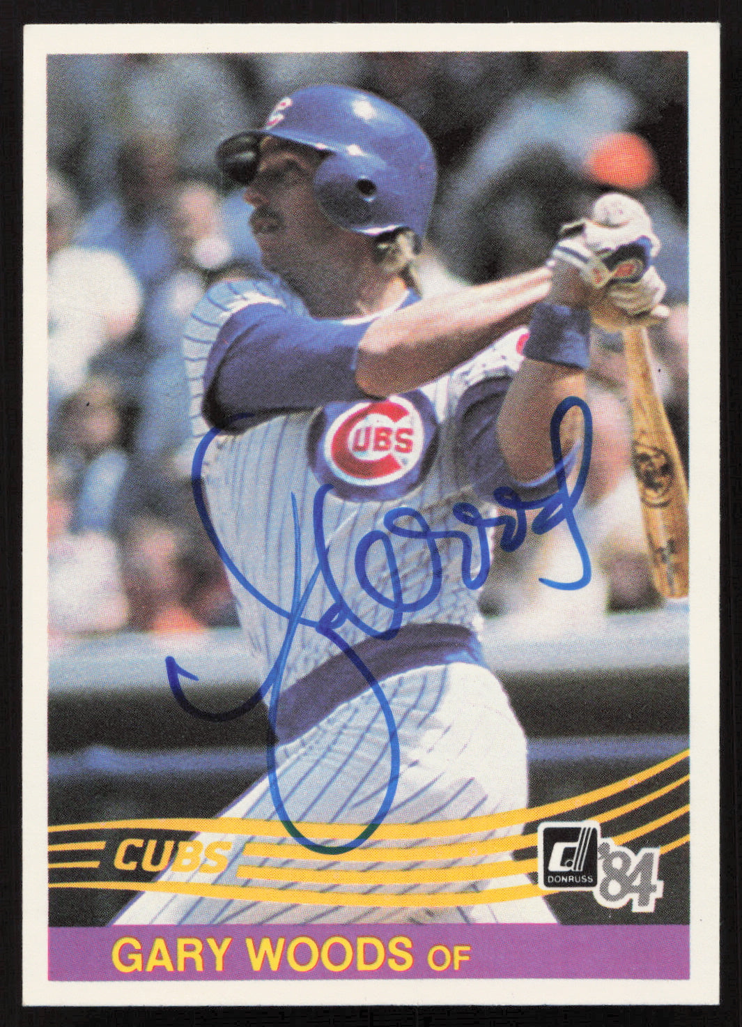 Gary Woods Autographed 1984 Donruss Card #144 Chicago Cubs SKU #263894