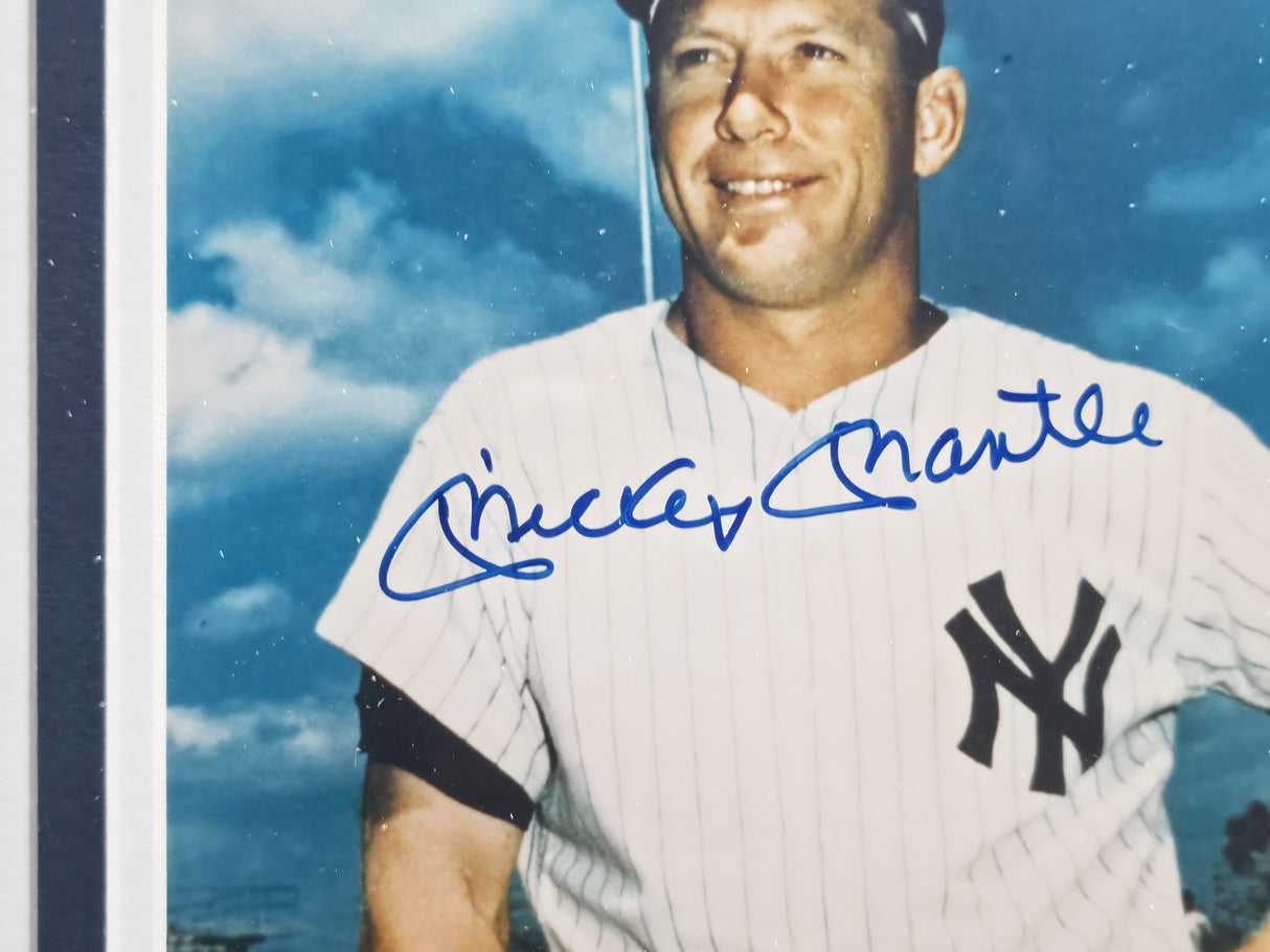 Mickey Mantle Autographed Framed 8x10 Photo New York Yankees JSA #XX49154