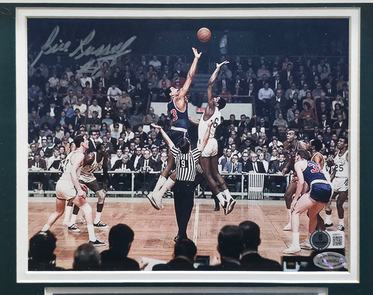 Bill Russell Autographed Framed 8x10 Photo Boston Celtics Beckett BAS #AE85151
