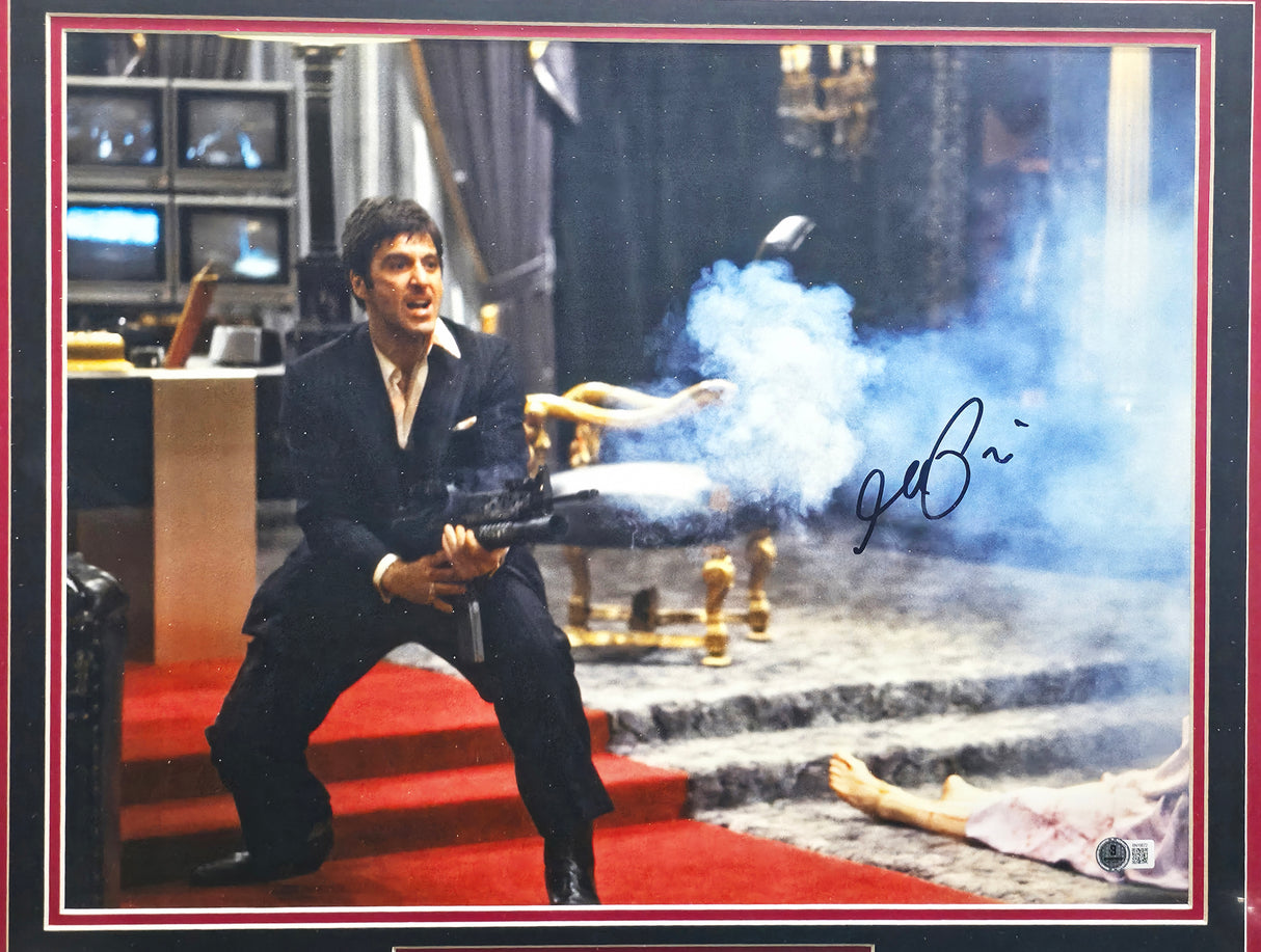Al Pacino Autographed Framed 16x20 Photo Scarface Beckett BAS QR #BN16672