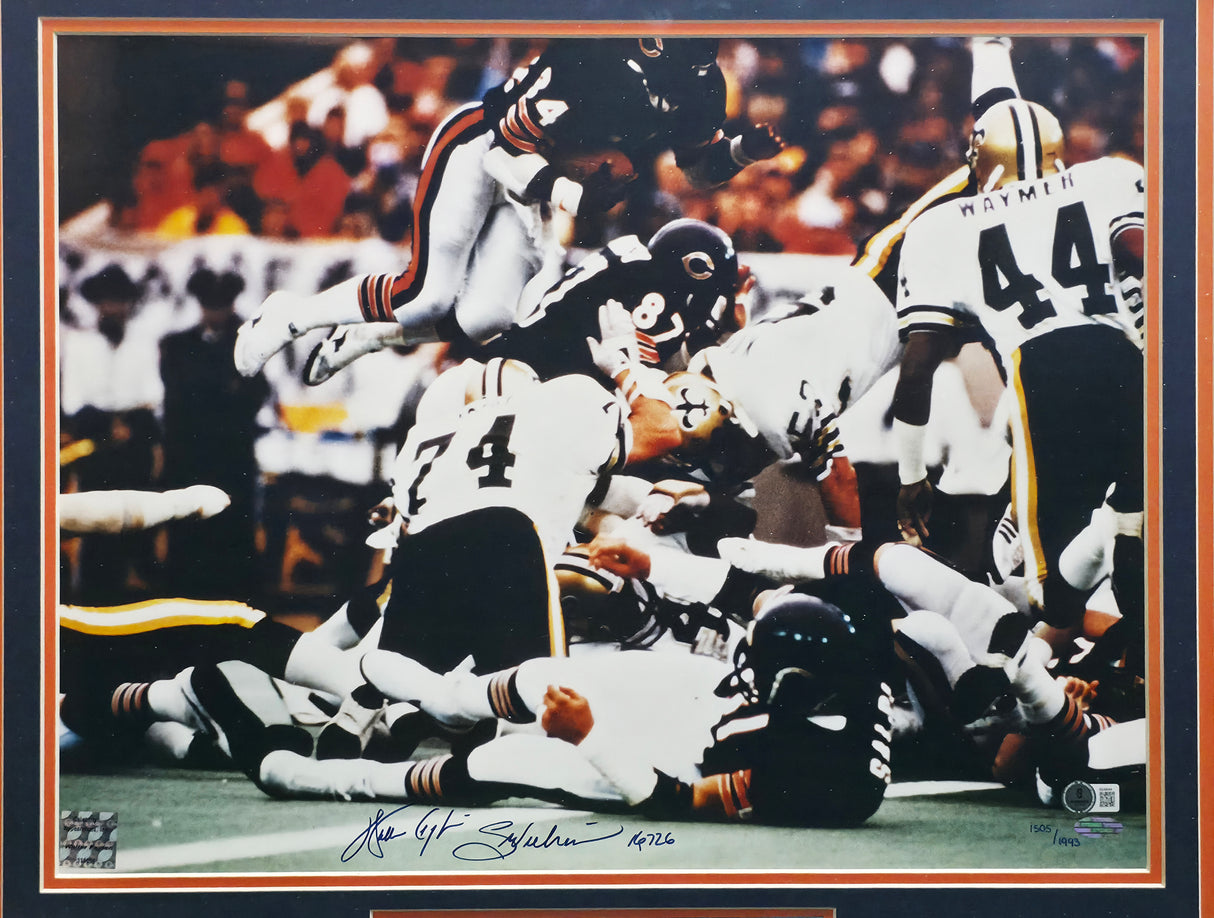 Walter Payton Autographed Framed 16x20 Photo Chicago Bears "Sweetness & 16,726" #1505/1993 Beckett BAS #AE49044