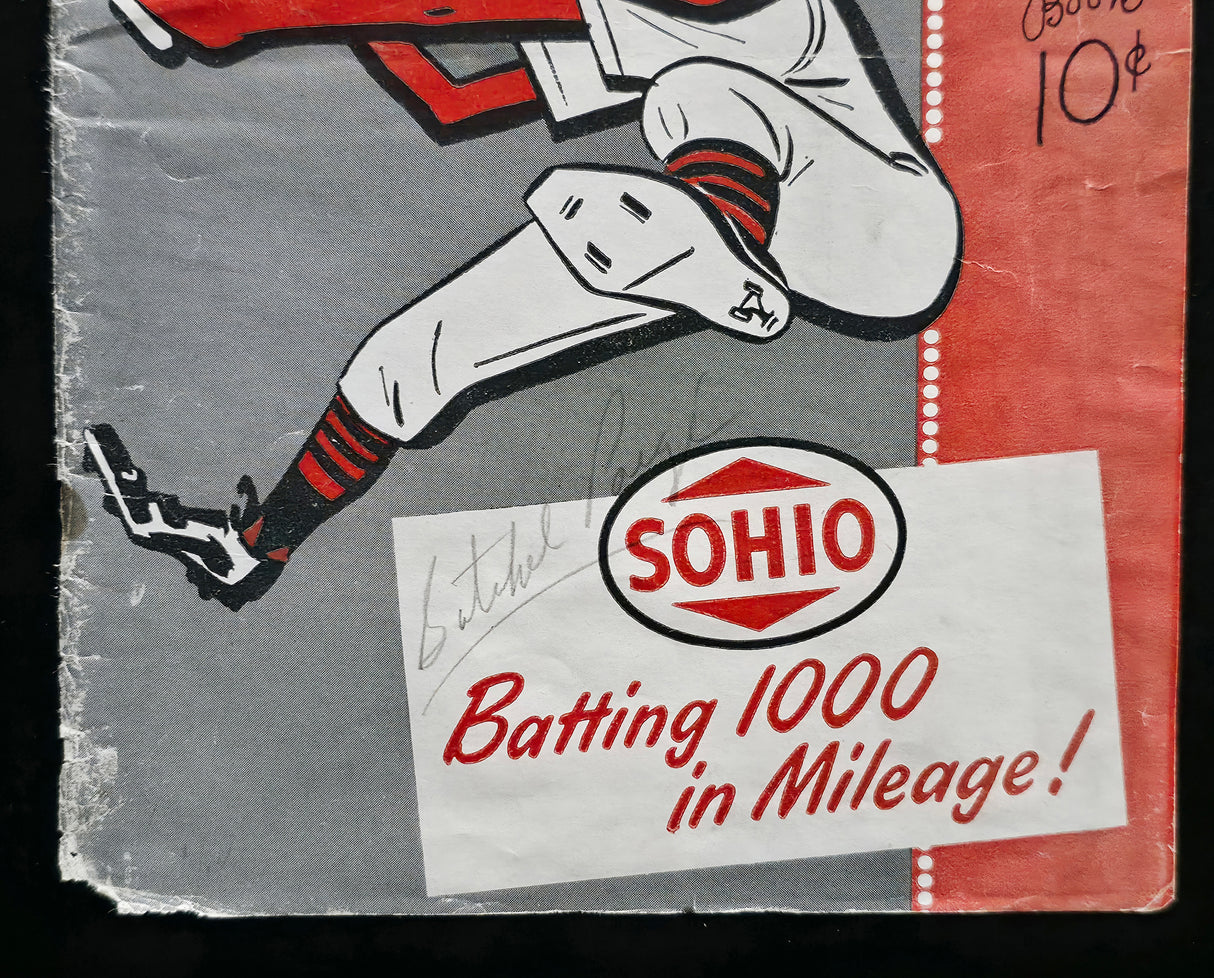 Satchel Paige Autographed Framed 6x9 Cleveland Indians Scorebook Cover PSA/DNA #AF08010