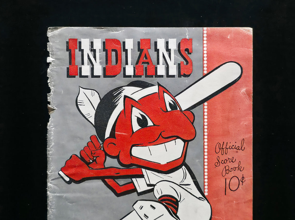 Satchel Paige Autographed Framed 6x9 Cleveland Indians Scorebook Cover PSA/DNA #AF08010