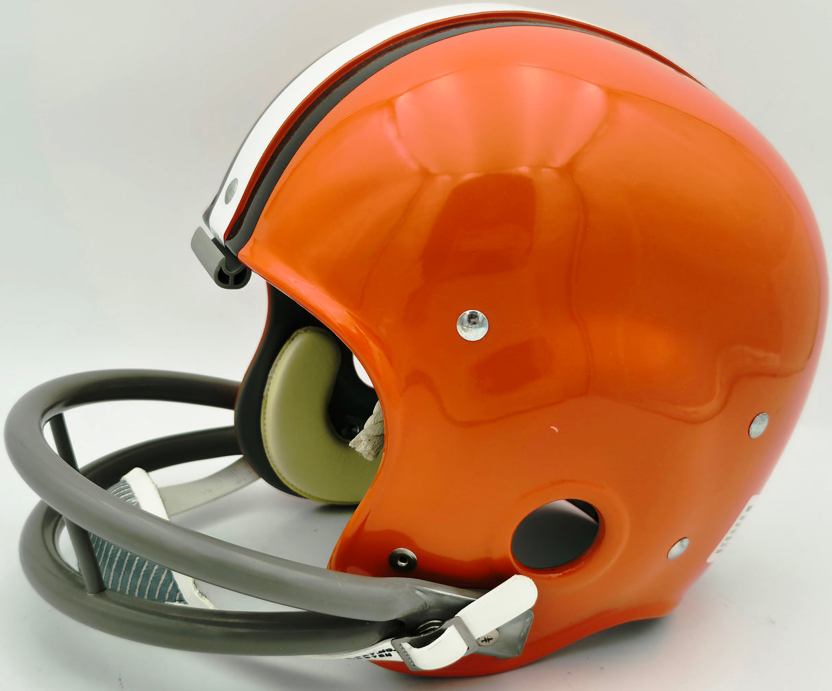 Jim Brown Autographed Cleveland Browns Orange Full Size Riddell Replica Helmet "HOF 76" Beckett BAS #AG020314
