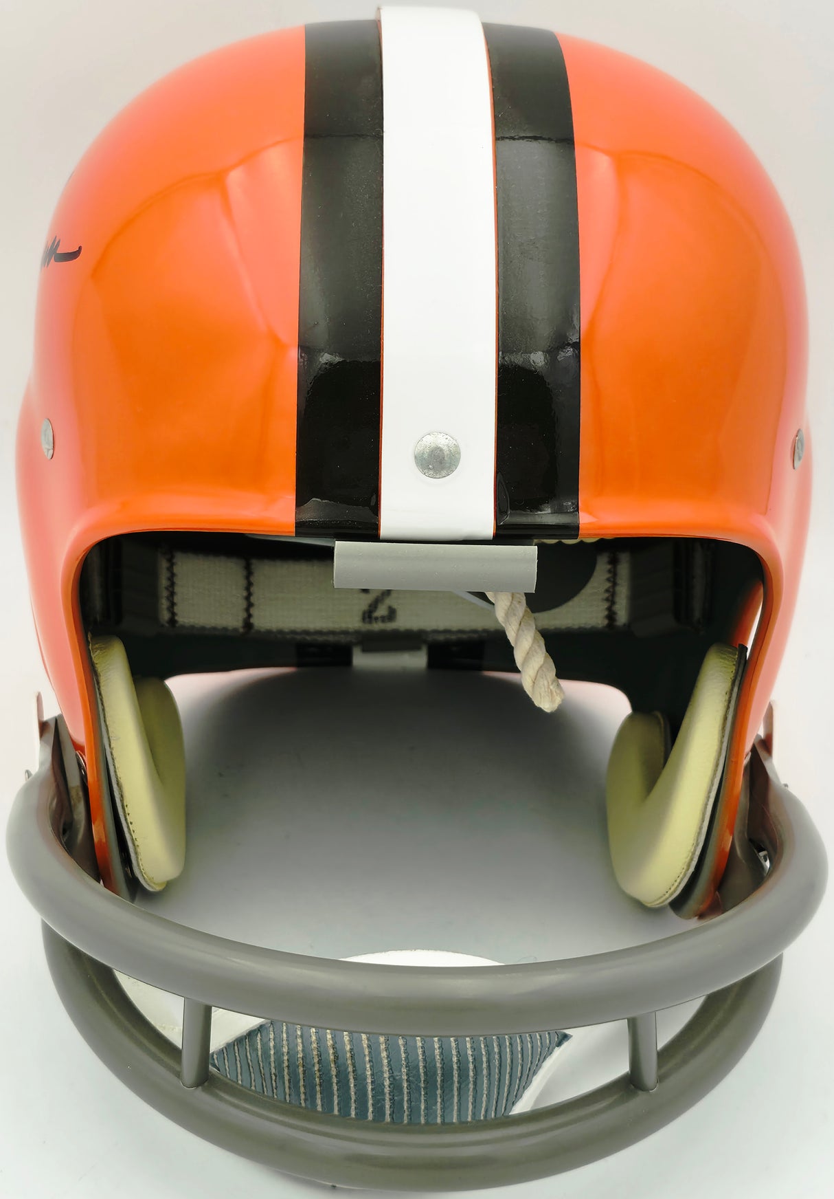 Jim Brown Autographed Cleveland Browns Orange Full Size Riddell Replica Helmet "HOF 76" Beckett BAS #AG020314