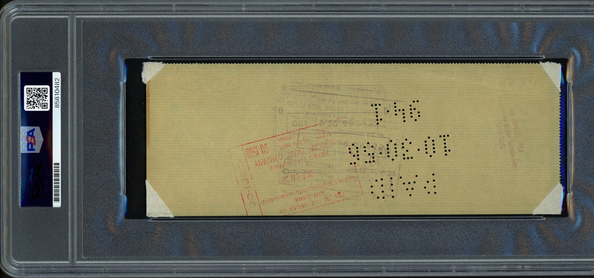 Ty Cobb Autographed 3x8 Check Detroit Tigers PSA/DNA #85810482