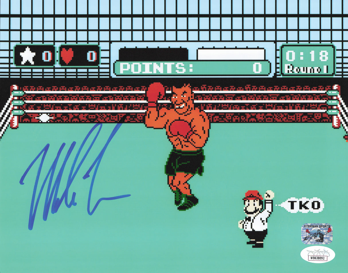 Mike Tyson Autographed 8x10 Photo Punch-Out!! JSA #WB638092
