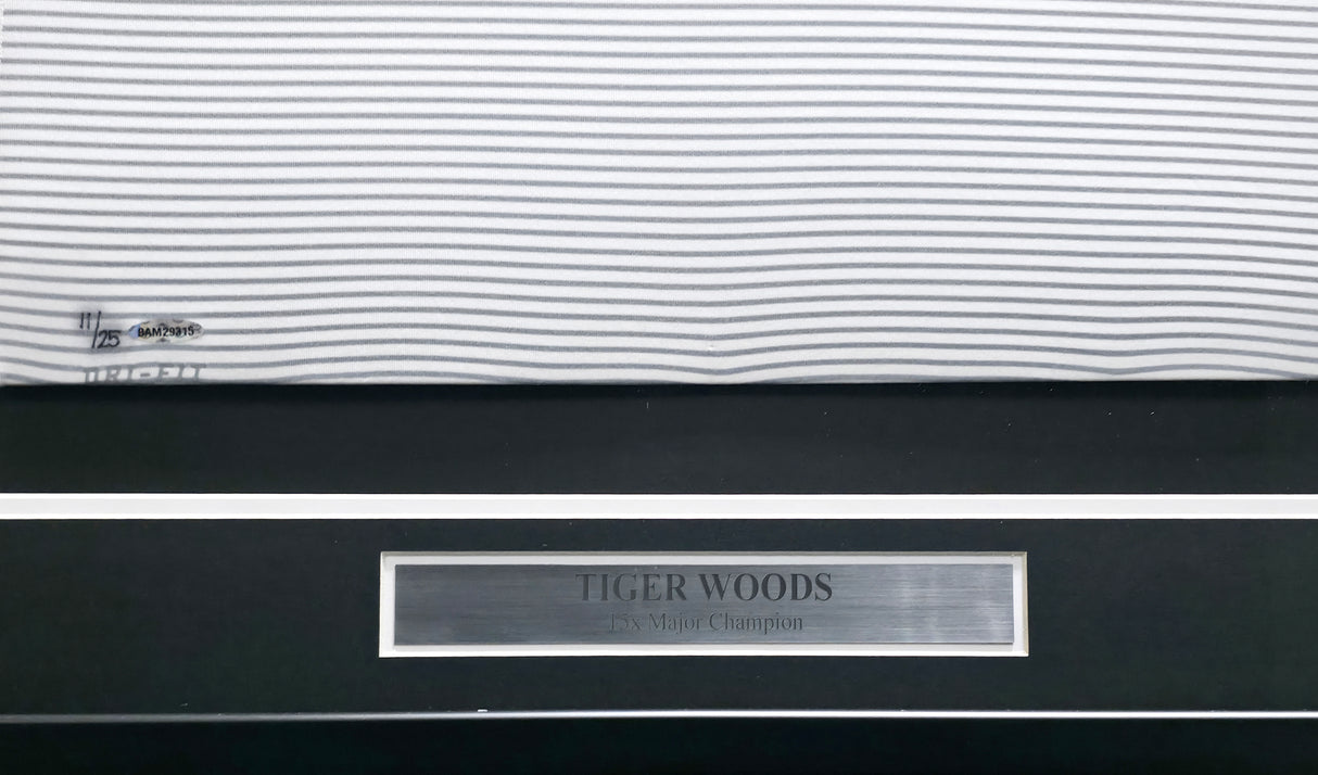 Tiger Woods Autographed Nike Framed Polo #11/25 UDA Holo #BAM29315