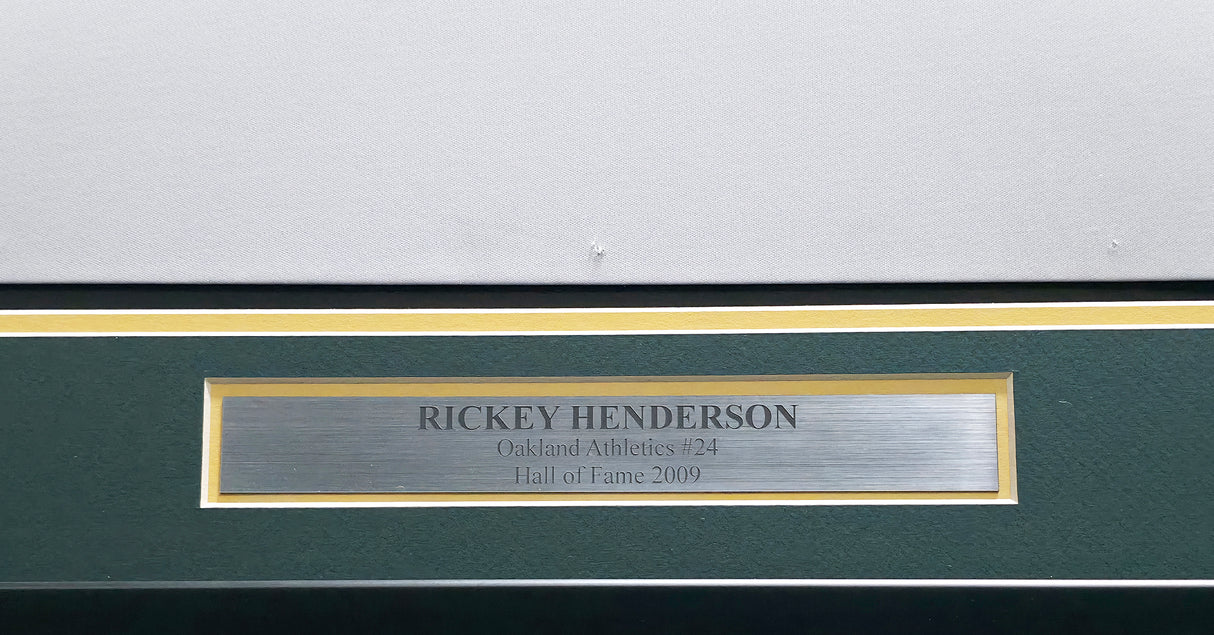 Oakland A's Rickey Henderson Autographed Framed White Jersey JSA #WA740850