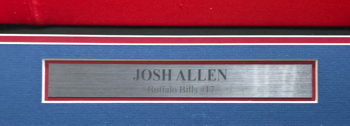 Buffalo Bills Josh Allen Autographed Framed Red Nike Jersey Beckett BAS Witness #1W462235