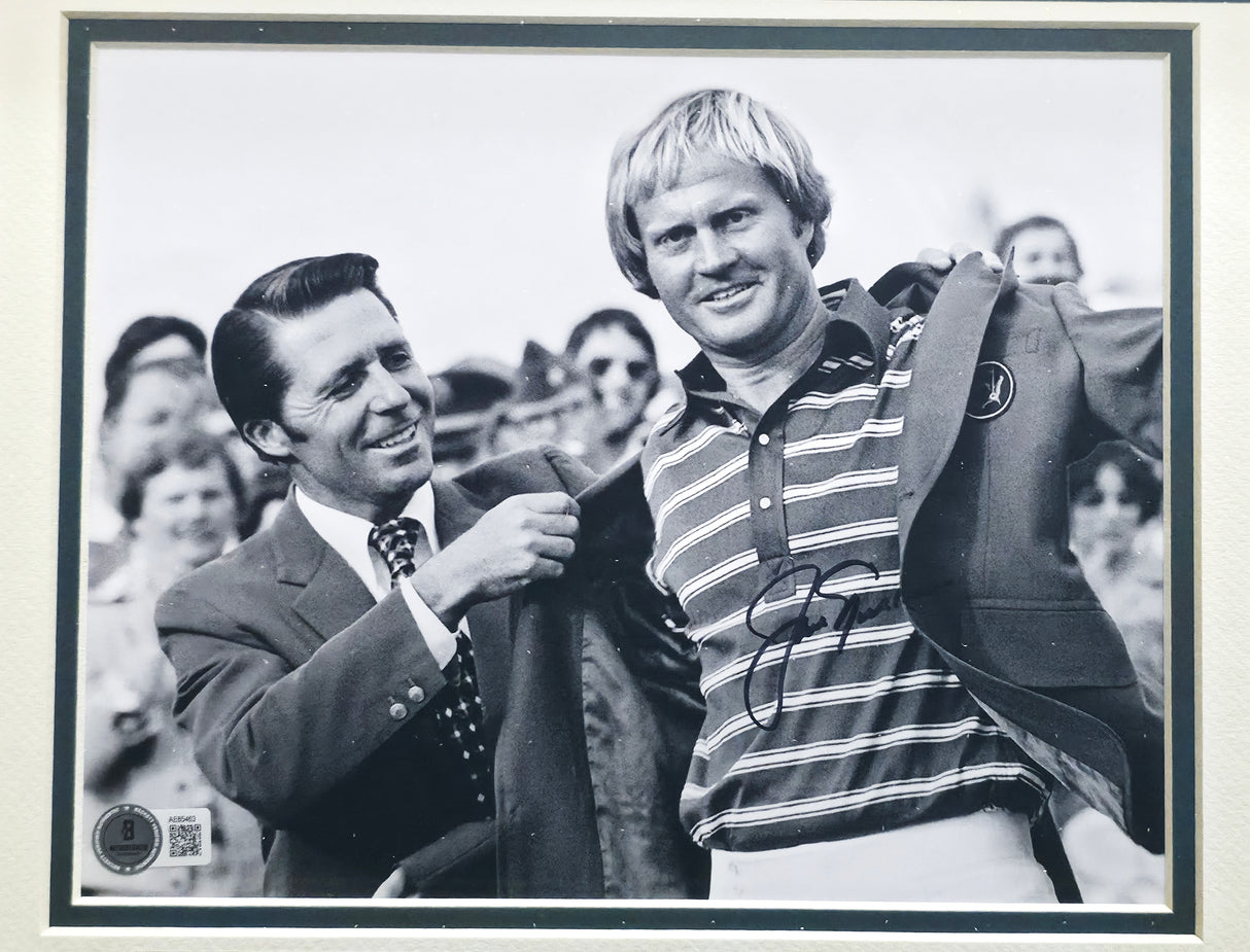 Jack Nicklaus Autographed Framed 8x10 Photo Beckett BAS #AE85463