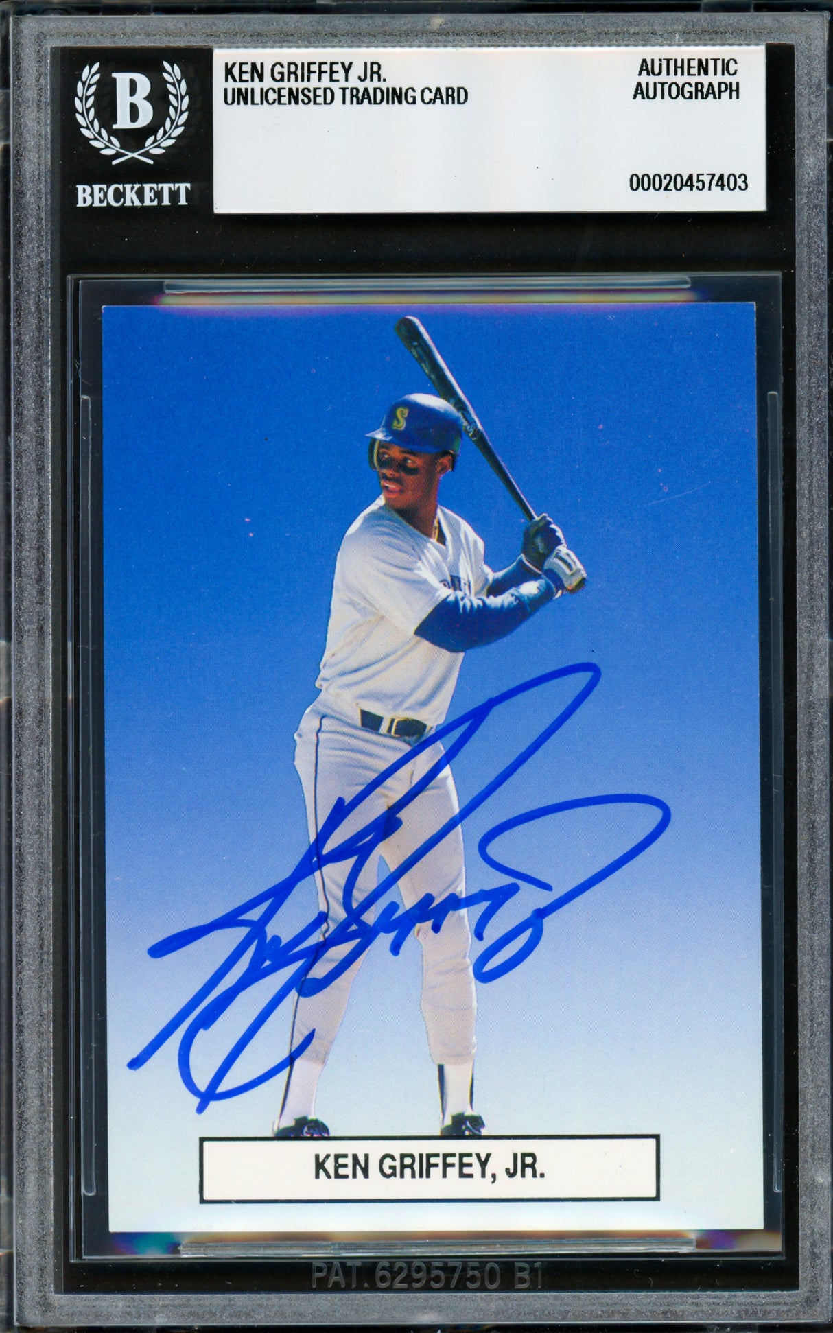 Ken Griffey Jr. Autographed 1989 Premier Player Card #2 Seattle Mariners Beckett BAS #20457403