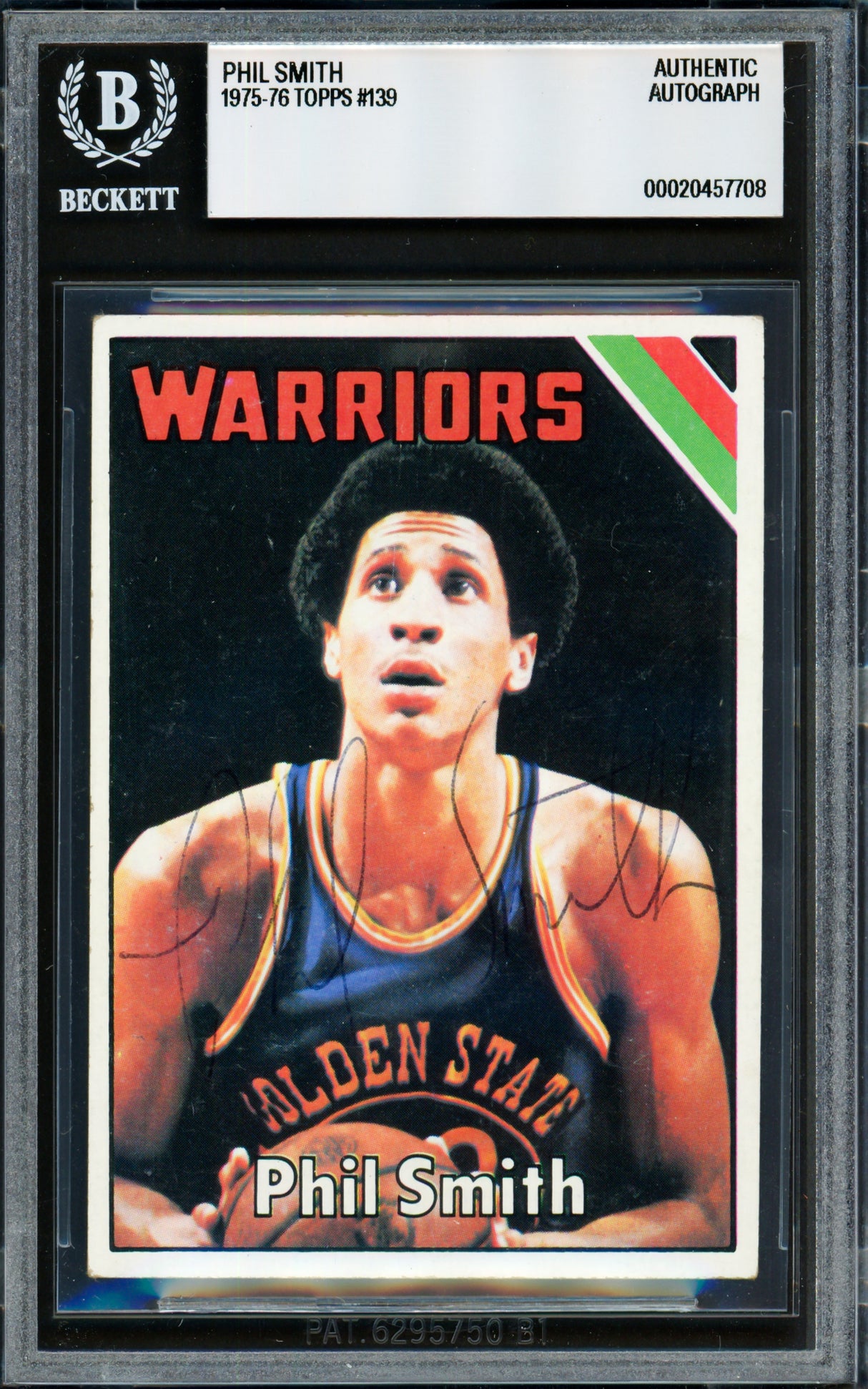 Phil Smith Autographed 1975-76 Topps Card #139 Golden State Warriors Beckett BAS #20457708