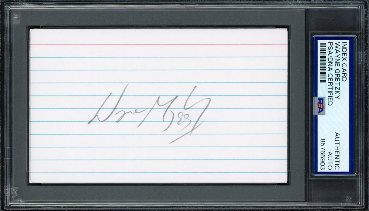 Wayne Gretzky Autographed 3x5 Index Card Edmonton Oilers PSA/DNA #85766903