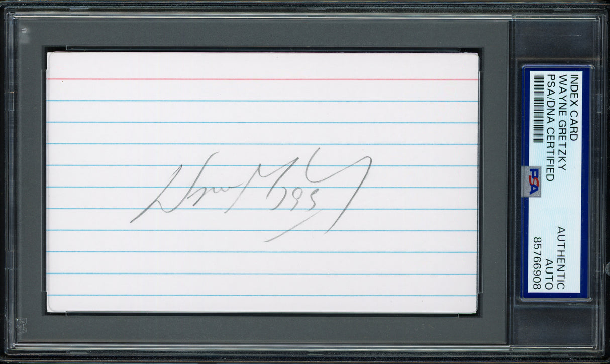 Wayne Gretzky Autographed 3x5 Index Card Edmonton Oilers PSA/DNA #85766908