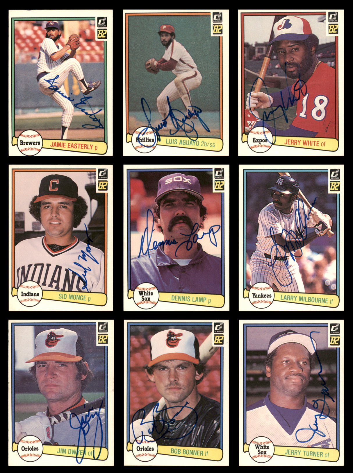 75 Count Lot of Autographed 1982 Donruss Baseball Cards (All Different) SKU #266484