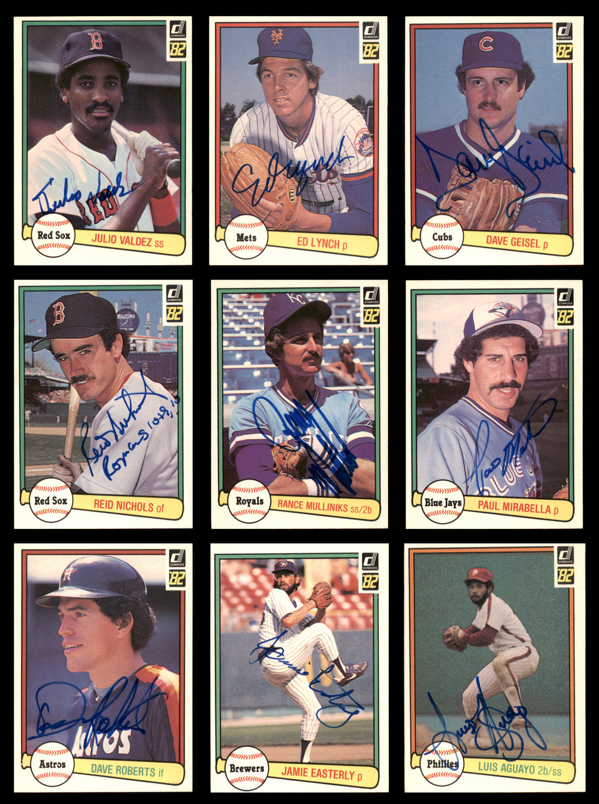 55 Count Lot of Autographed 1982 Donruss Baseball Cards (All Different) SKU #266485