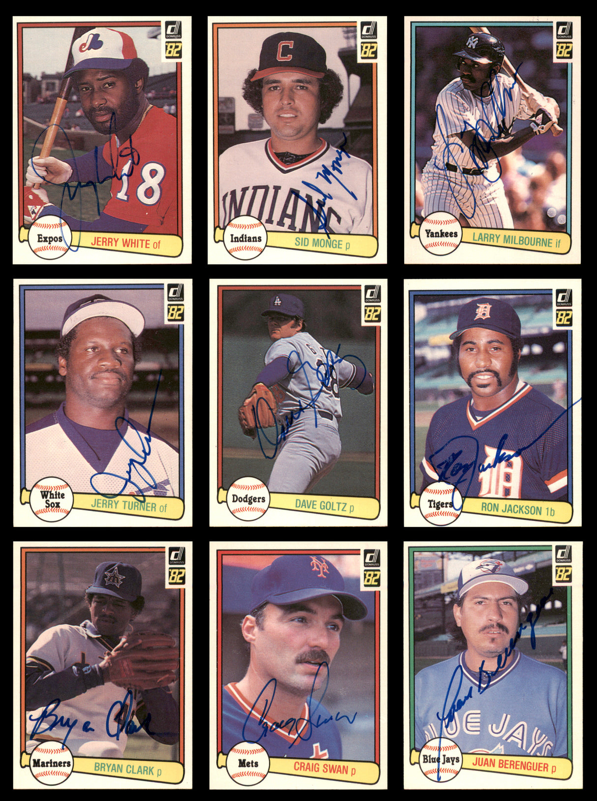 55 Count Lot of Autographed 1982 Donruss Baseball Cards (All Different) SKU #266485