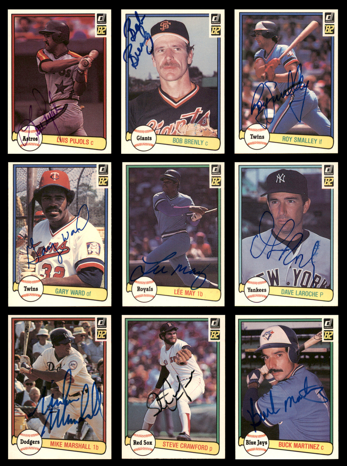 55 Count Lot of Autographed 1982 Donruss Baseball Cards (All Different) SKU #266485