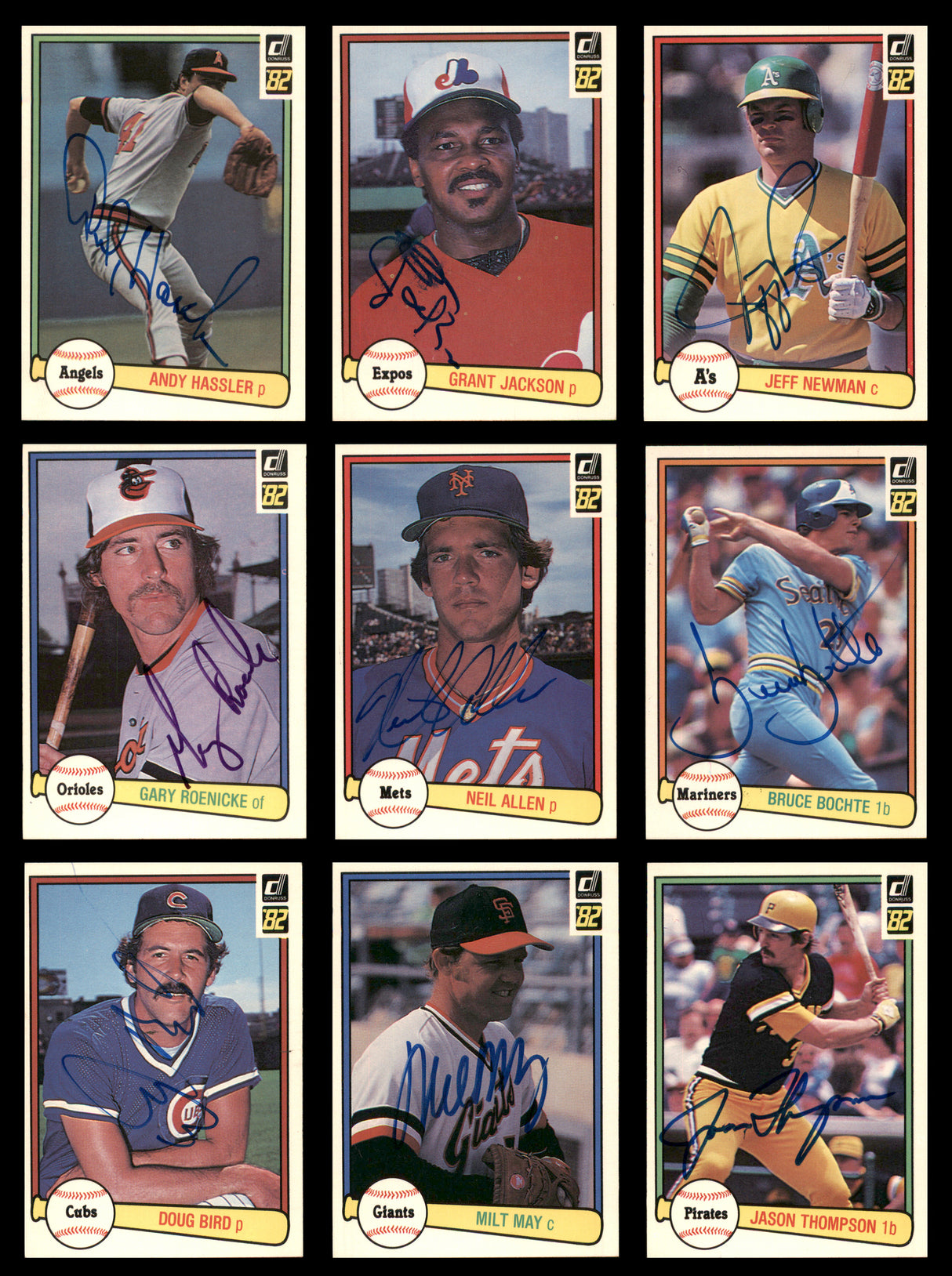 55 Count Lot of Autographed 1982 Donruss Baseball Cards (All Different) SKU #266485
