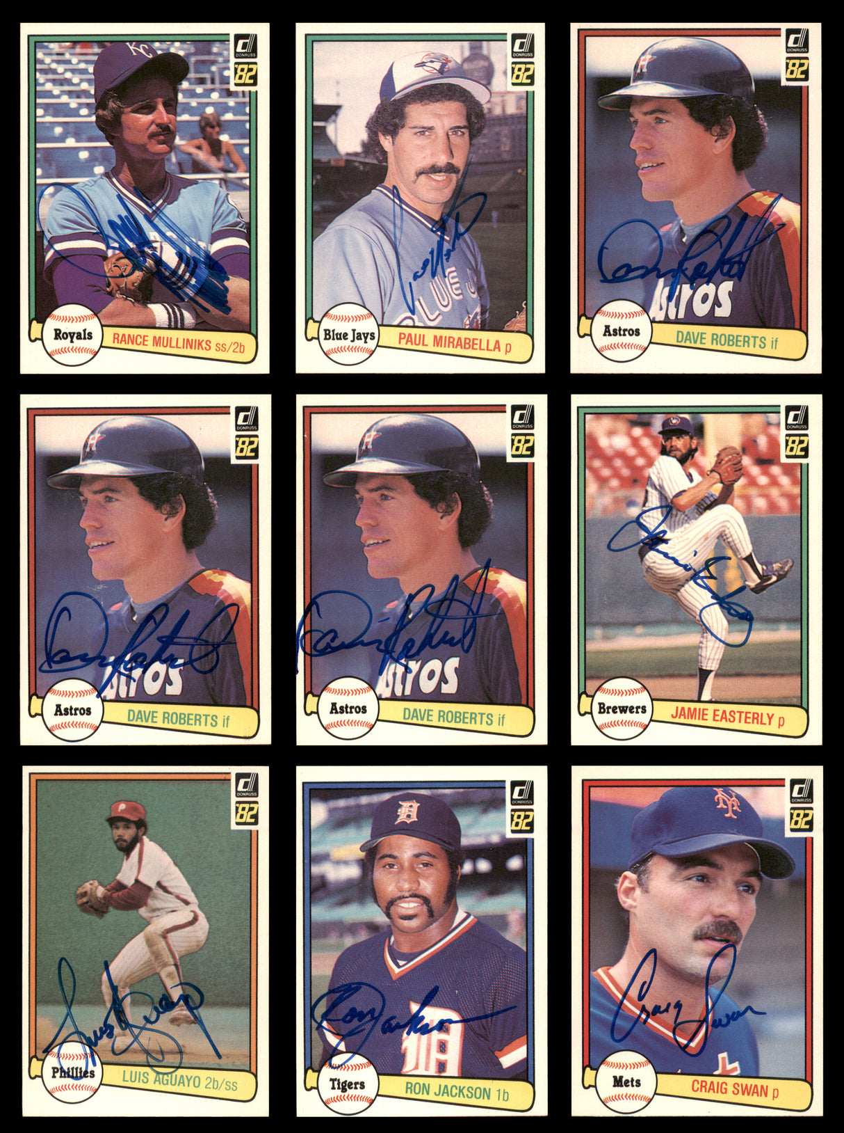 48 Count Lot of Autographed 1982 Donruss Baseball Cards SKU #266486