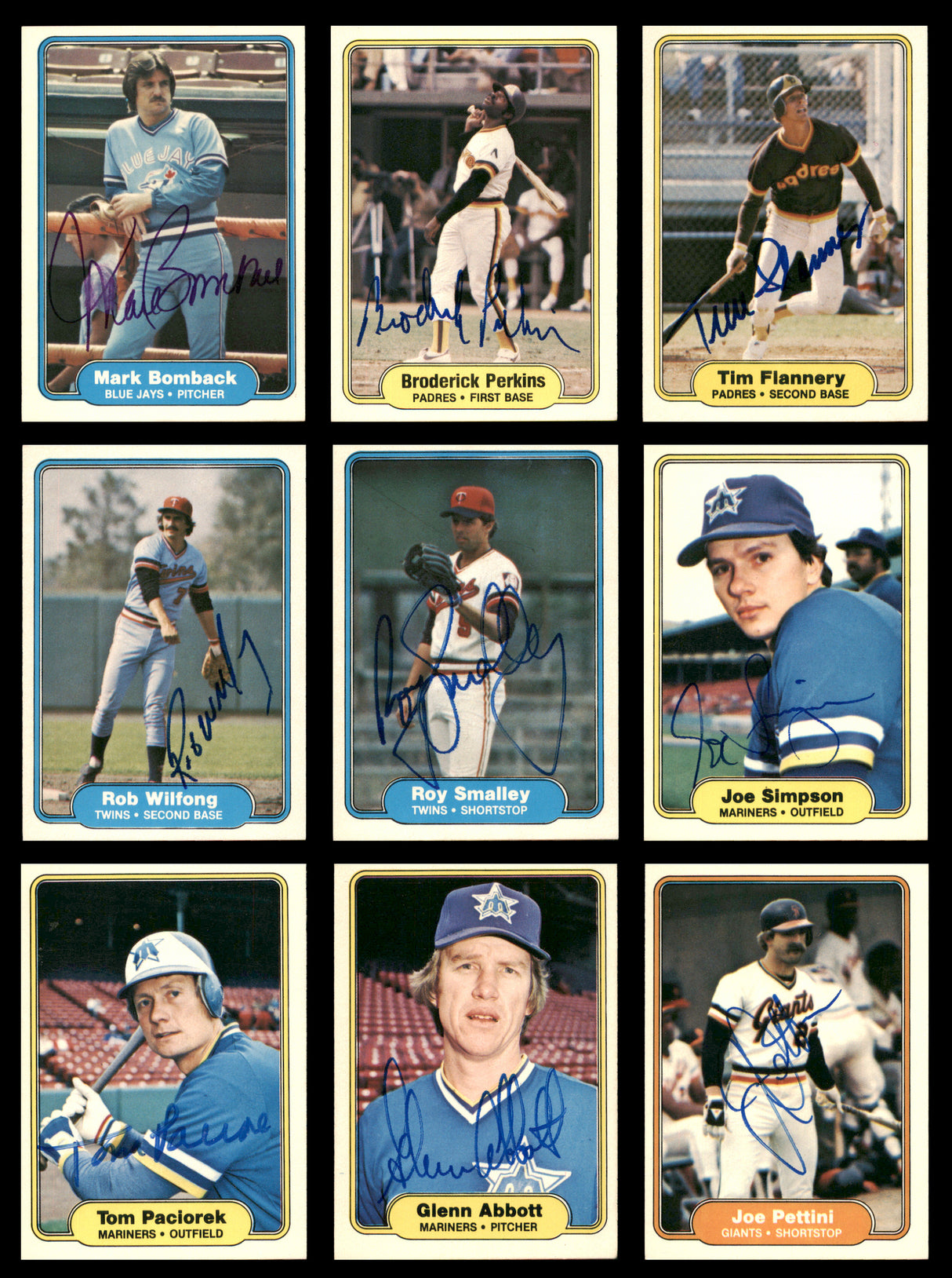 37 Count Lot of Autographed 1982 Fleer Baseball Cards (All Different) SKU #266487