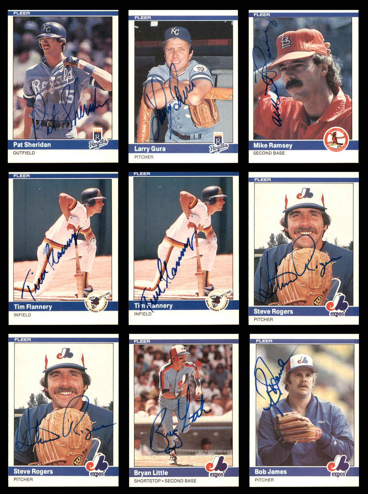 42 Count Lot of Autographed 1984 Fleer Baseball Cards SKU #266493