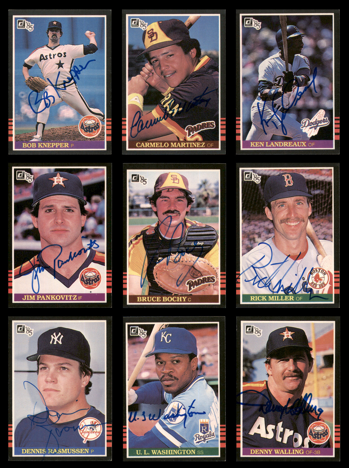 54 Count Lot of Autographed 1985 Donruss Baseball Cards (All Different) SKU #266494