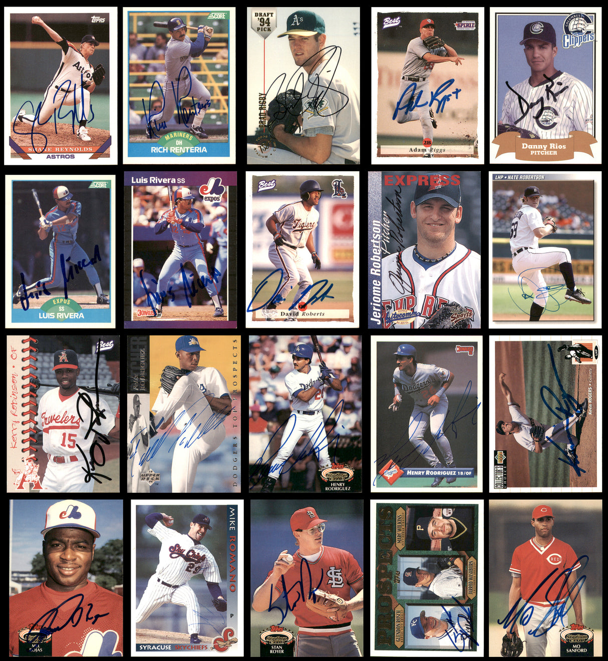 100 Count Lot of Autographed Assorted Baseball Cards (All Different) SKU #266507