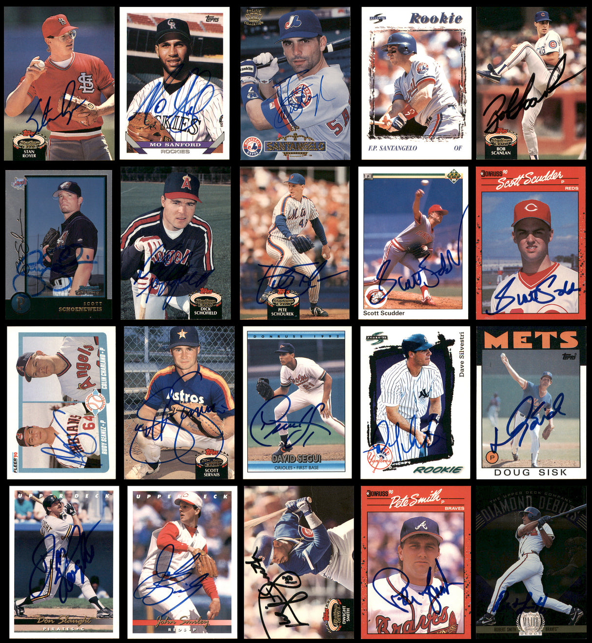 100 Count Lot of Autographed Assorted Baseball Cards (All Different) SKU #266508