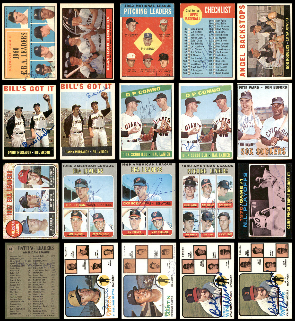 127 Count Lot of Autographed 1961-1988 Baseball Cards SKU #266530