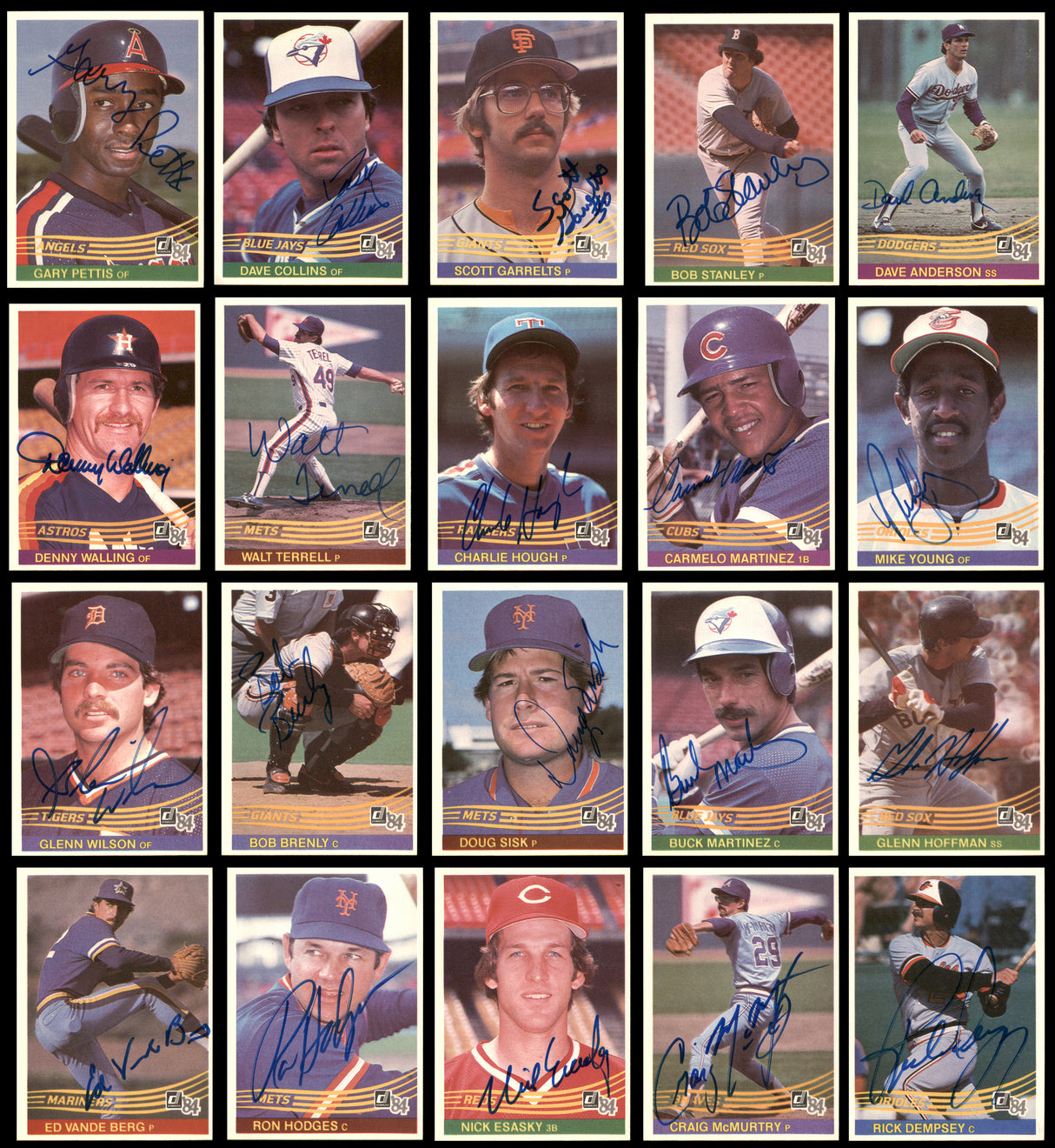 171 Count Lot of Autographed 1984 Donruss Baseball Cards (All Different) SKU #266543
