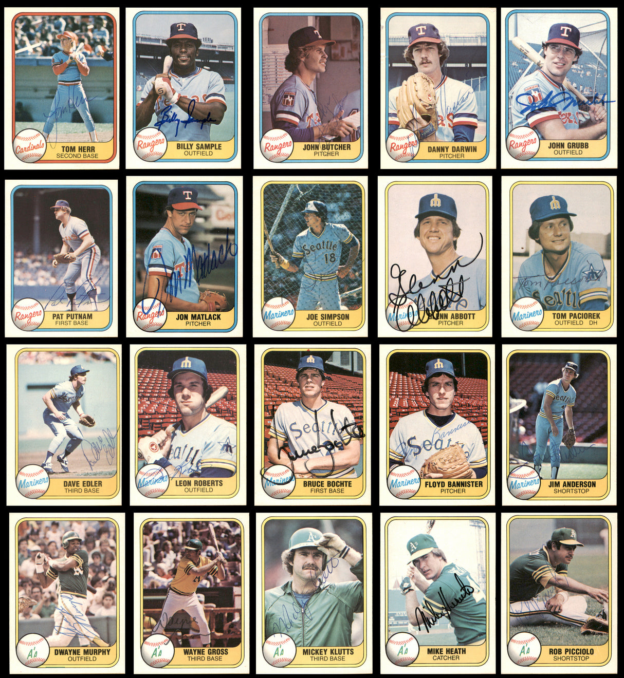 231 Count Lot of Autographed 1981 Fleer Baseball Cards (All Different) SKU #266553