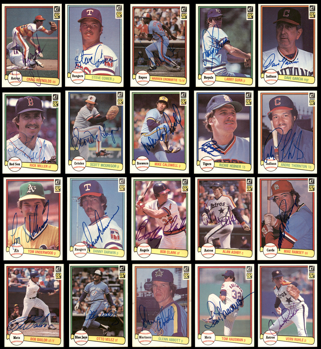 127 Count Lot of Autographed 1982 Donruss Baseball Cards (All Different) SKU #266560