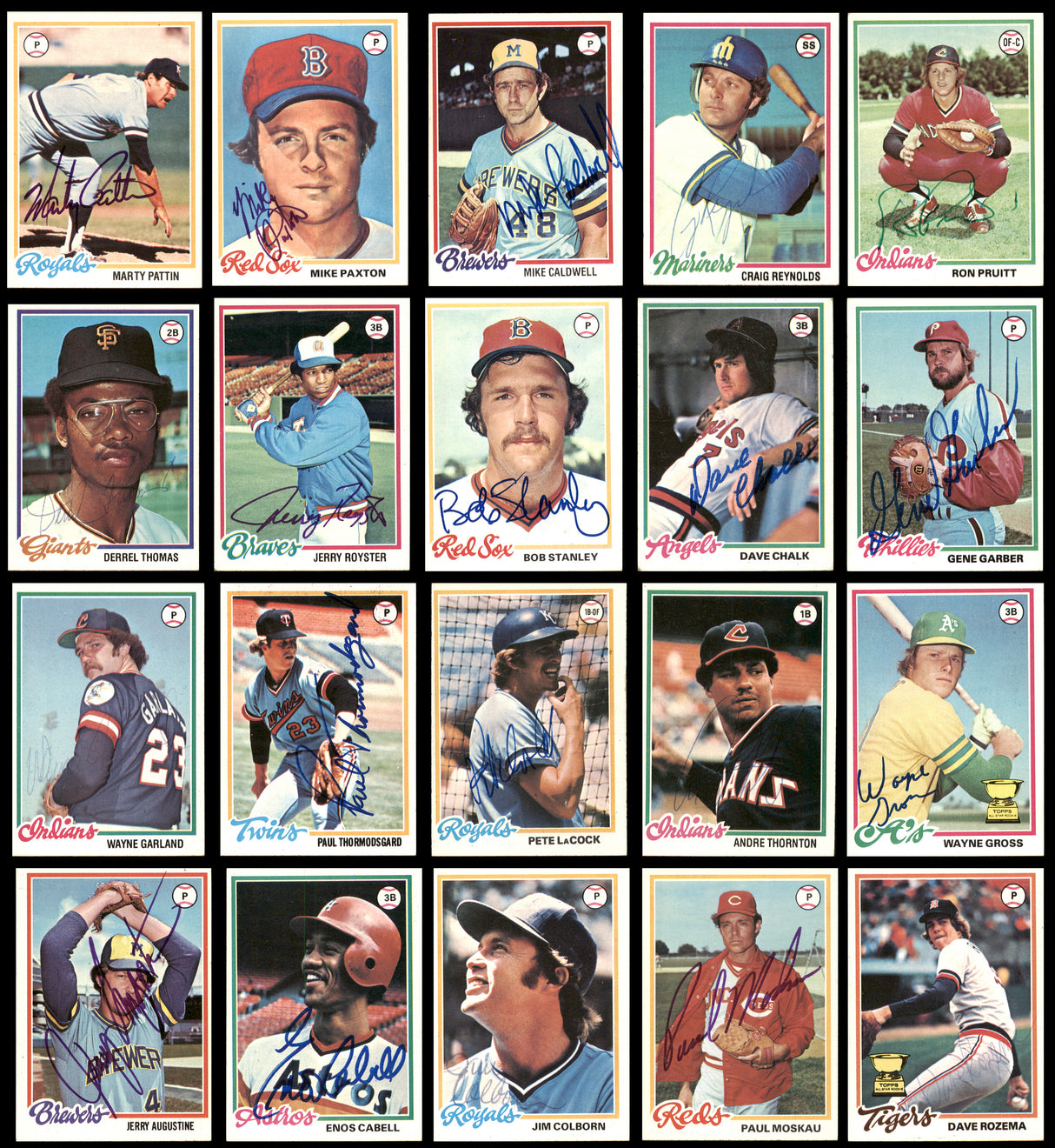 218 Count Lot of Autographed 1978 Topps Baseball Cards (All Different) SKU #266565