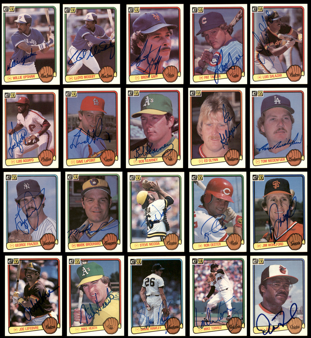 248 Count Lot of Autographed 1983 Donruss Baseball Cards (All Different) SKU #266571