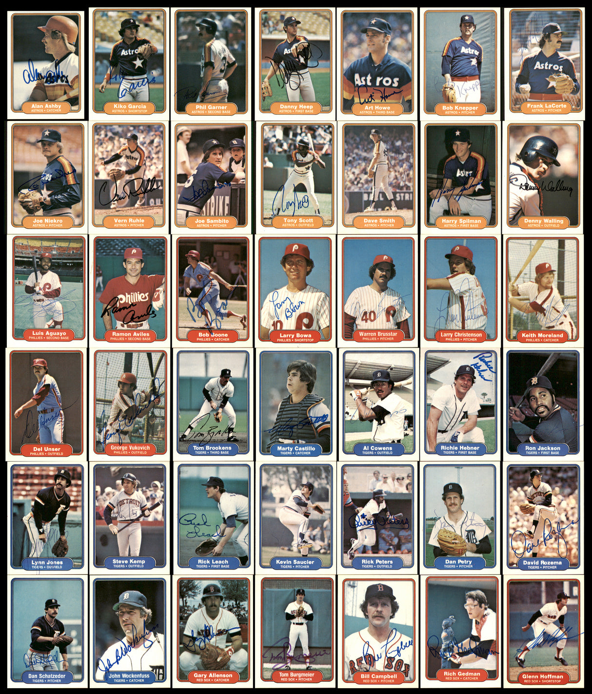 295 Count Lot of Autographed 1982 Fleer Baseball Cards (All Different) SKU #266576
