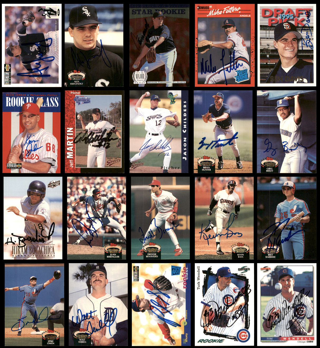 113 Count Lot of Autographed Assorted Baseball Cards SKU #266580