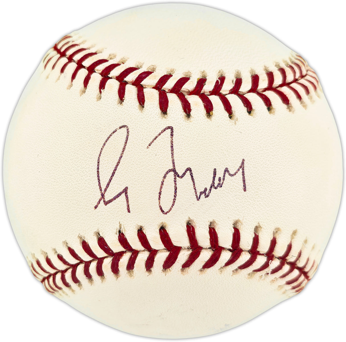 Greg Maddux Autographed Official MLB Baseball Atlanta Braves Beckett BAS QR #BK64339