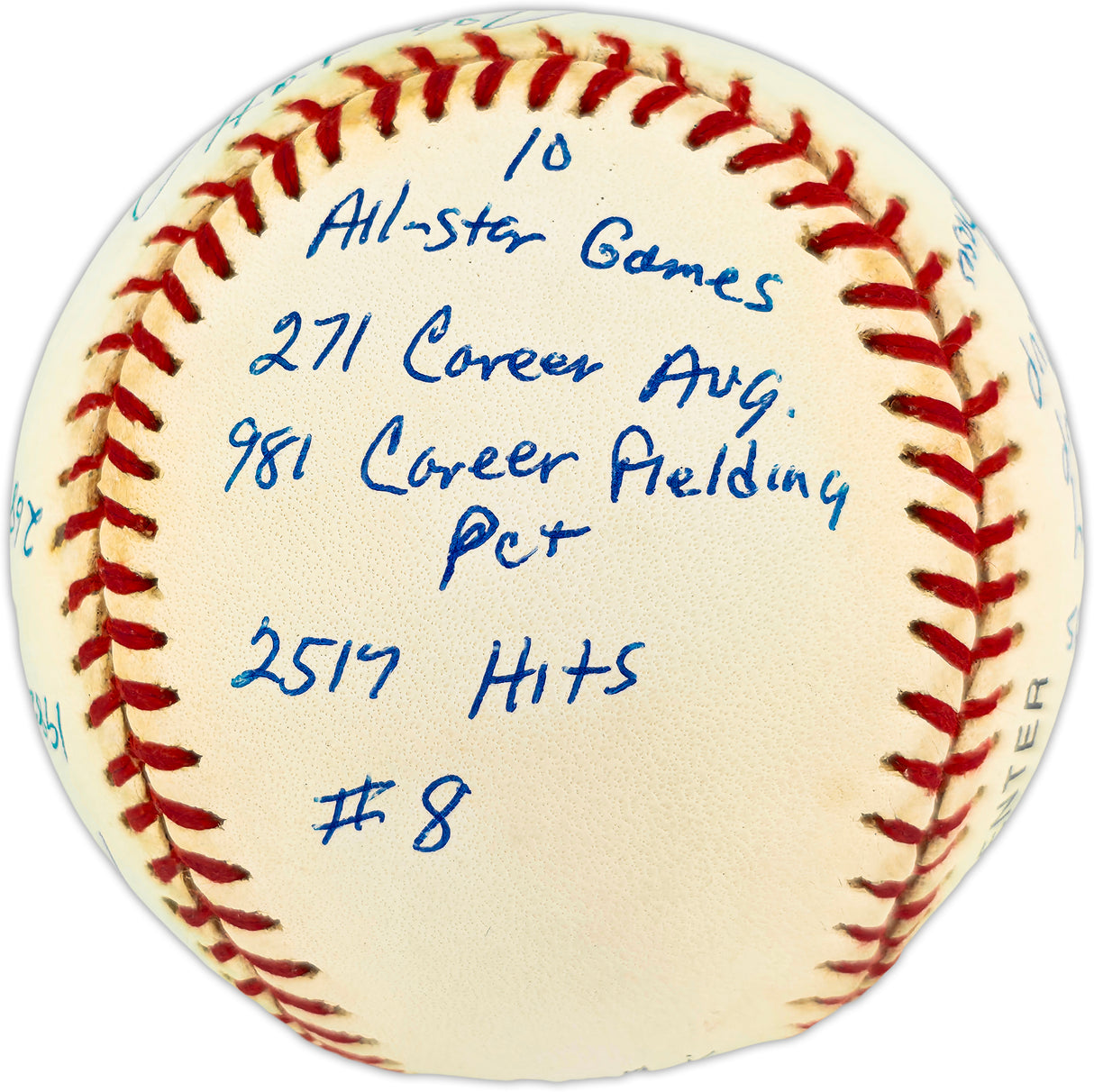 Joe Morgan Autographed Official NL Baseball Cincinnati Reds With 20 Stats JSA #CG26376