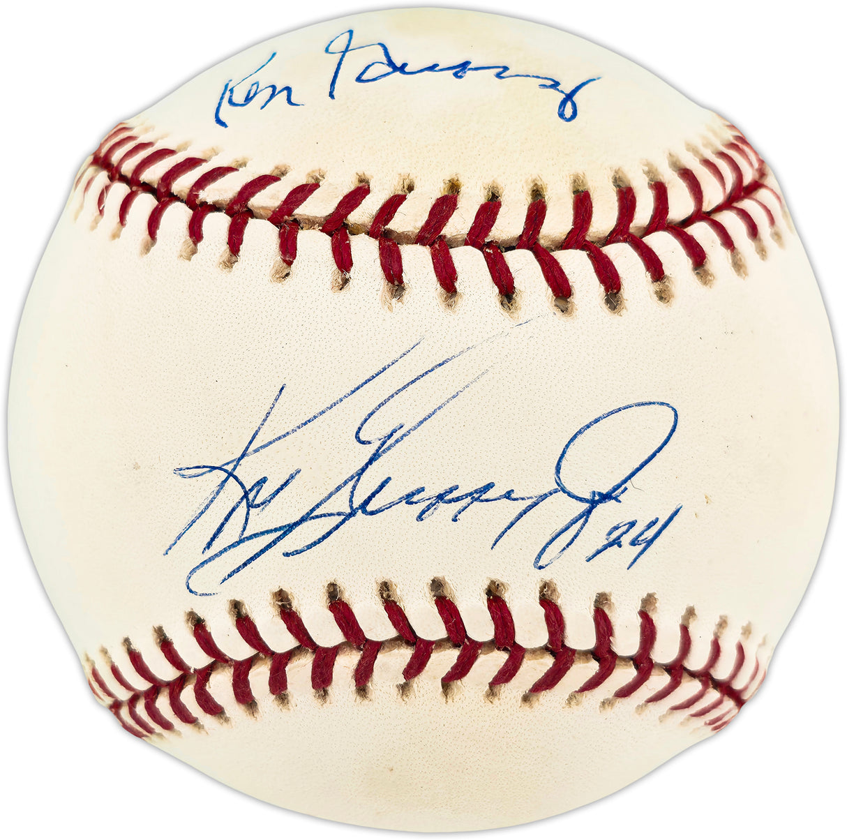Ken Griffey Jr. & Sr. Autographed Official AL Baseball Seattle Mariners "24" Beckett BAS #BE16825