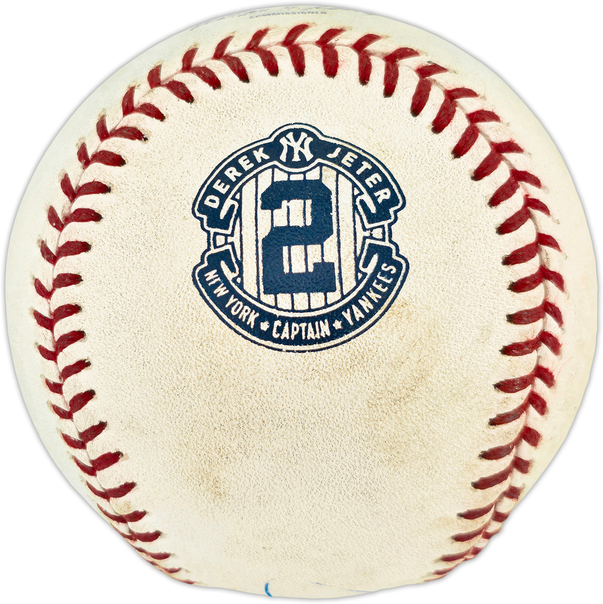Derek Jeter Autographed Official Game Used Jeter Retirement Logo Baseball New York Yankees Beckett BAS #AC94075