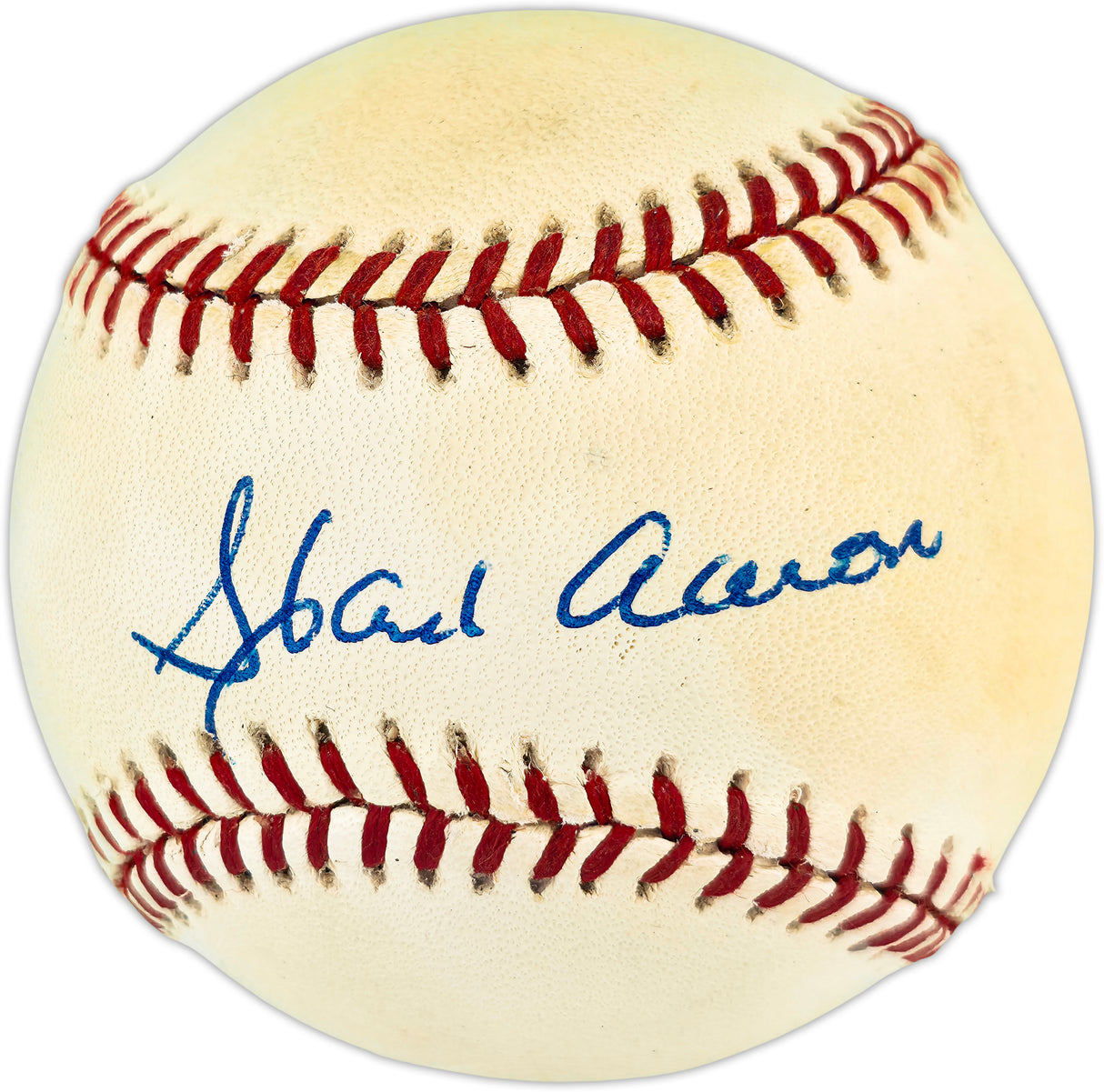 Hank Aaron Autographed Official NL Baseball Atlanta Braves Beckett BAS #AG020294