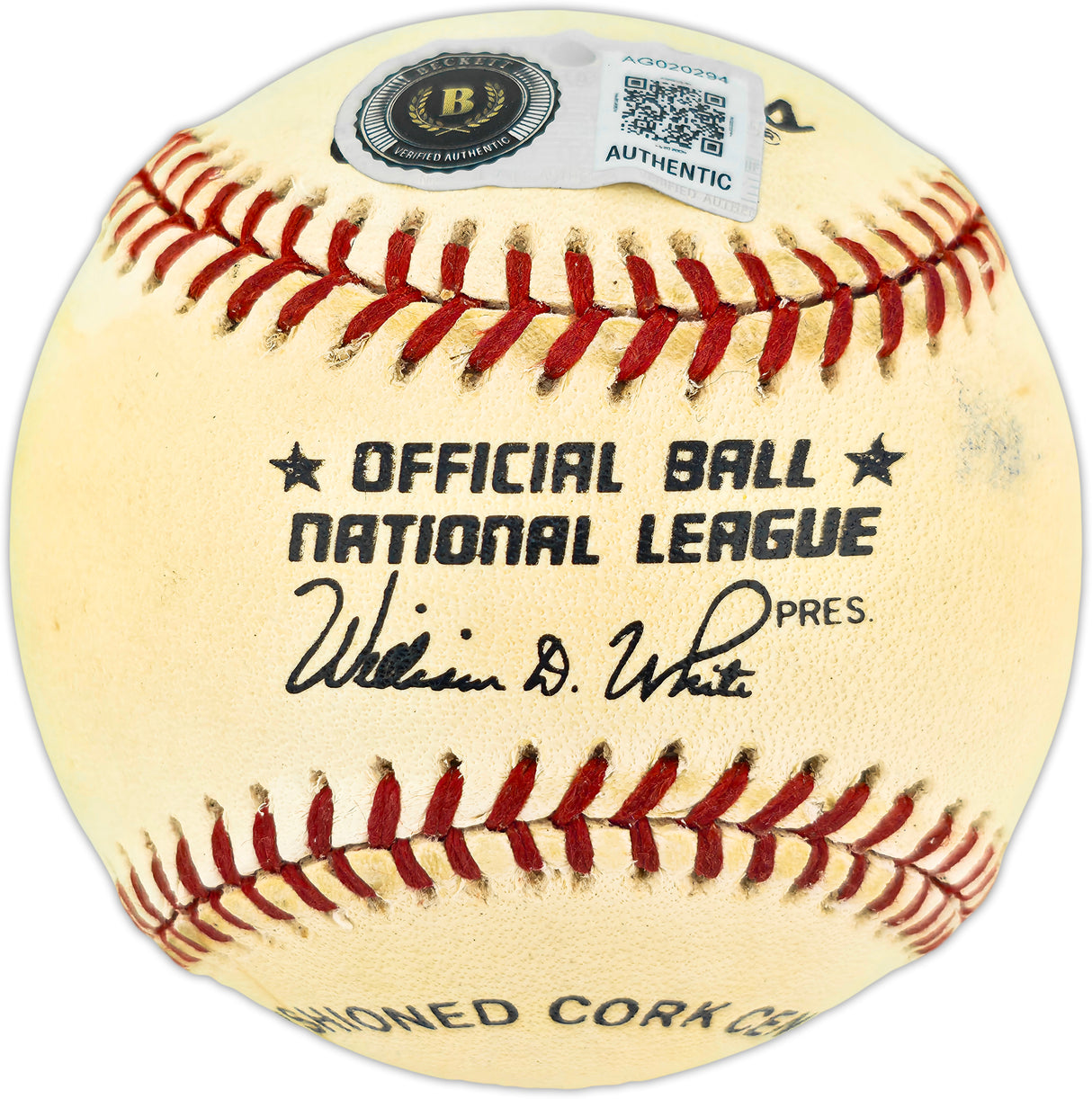 Hank Aaron Autographed Official NL Baseball Atlanta Braves Beckett BAS #AG020294