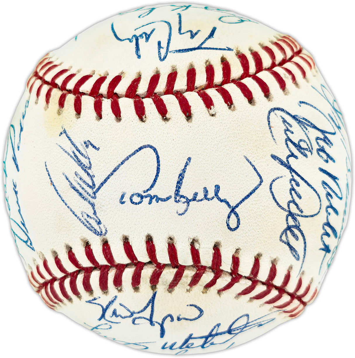 1993 Minnesota Twins Team Autographed Official AL Baseball With 35 Signatures Including Kirby Puckett SKU #266837