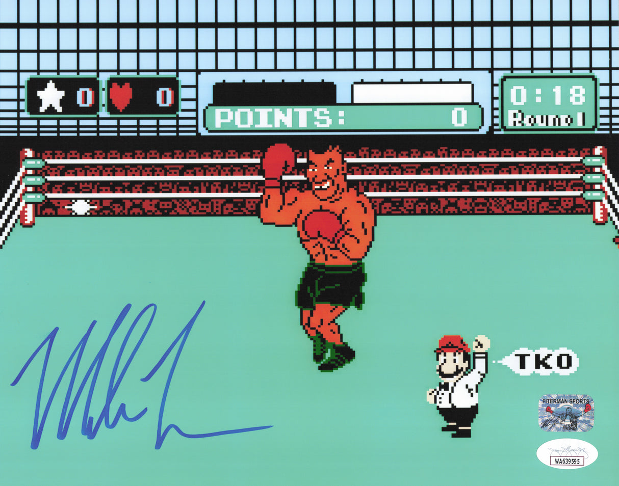 Mike Tyson Autographed 8x10 Photo Nintendo Punch-Out!! JSA #WA639595