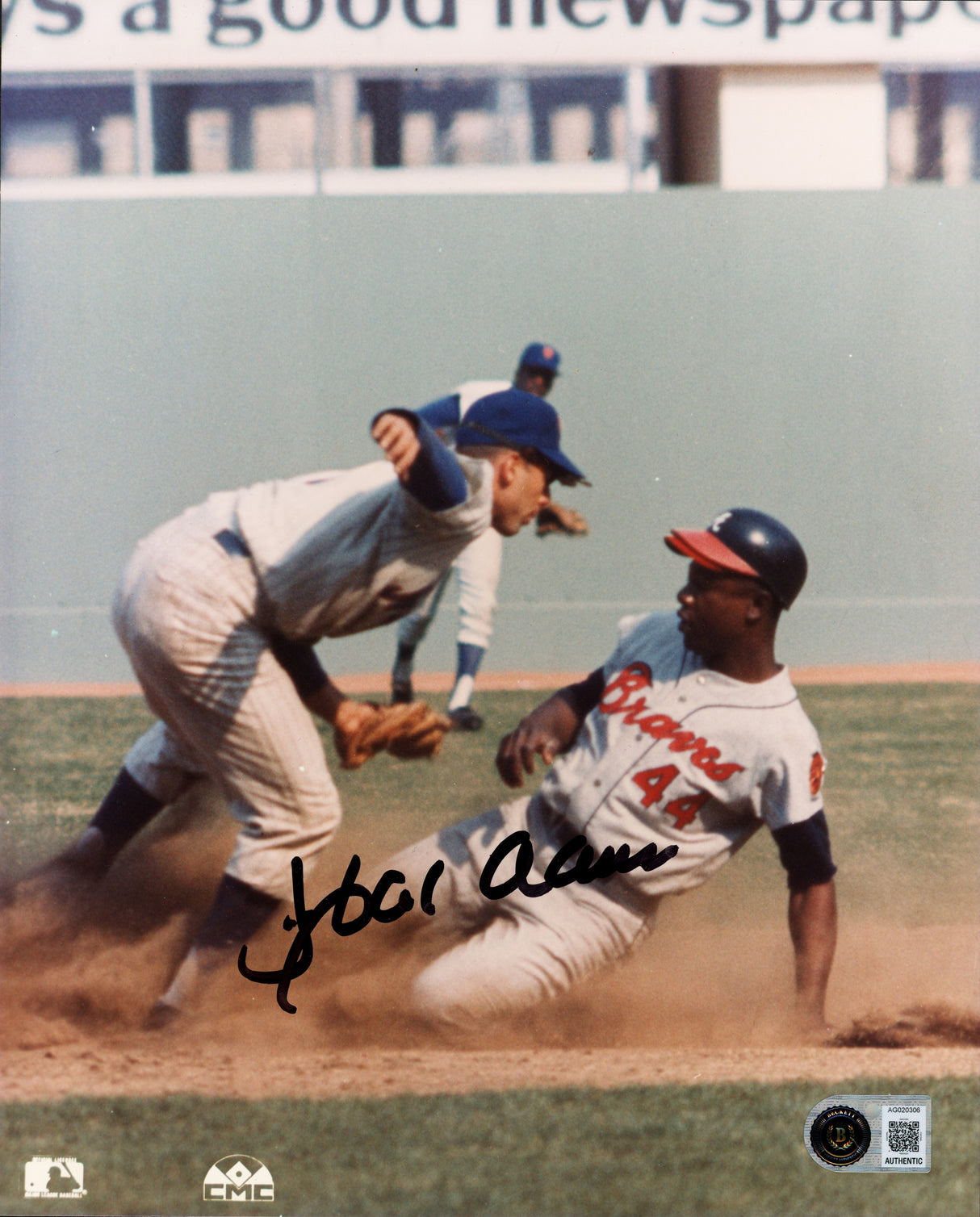 Hank Aaron Autographed 8x10 Photo Atlanta Braves Beckett BAS #AG020306