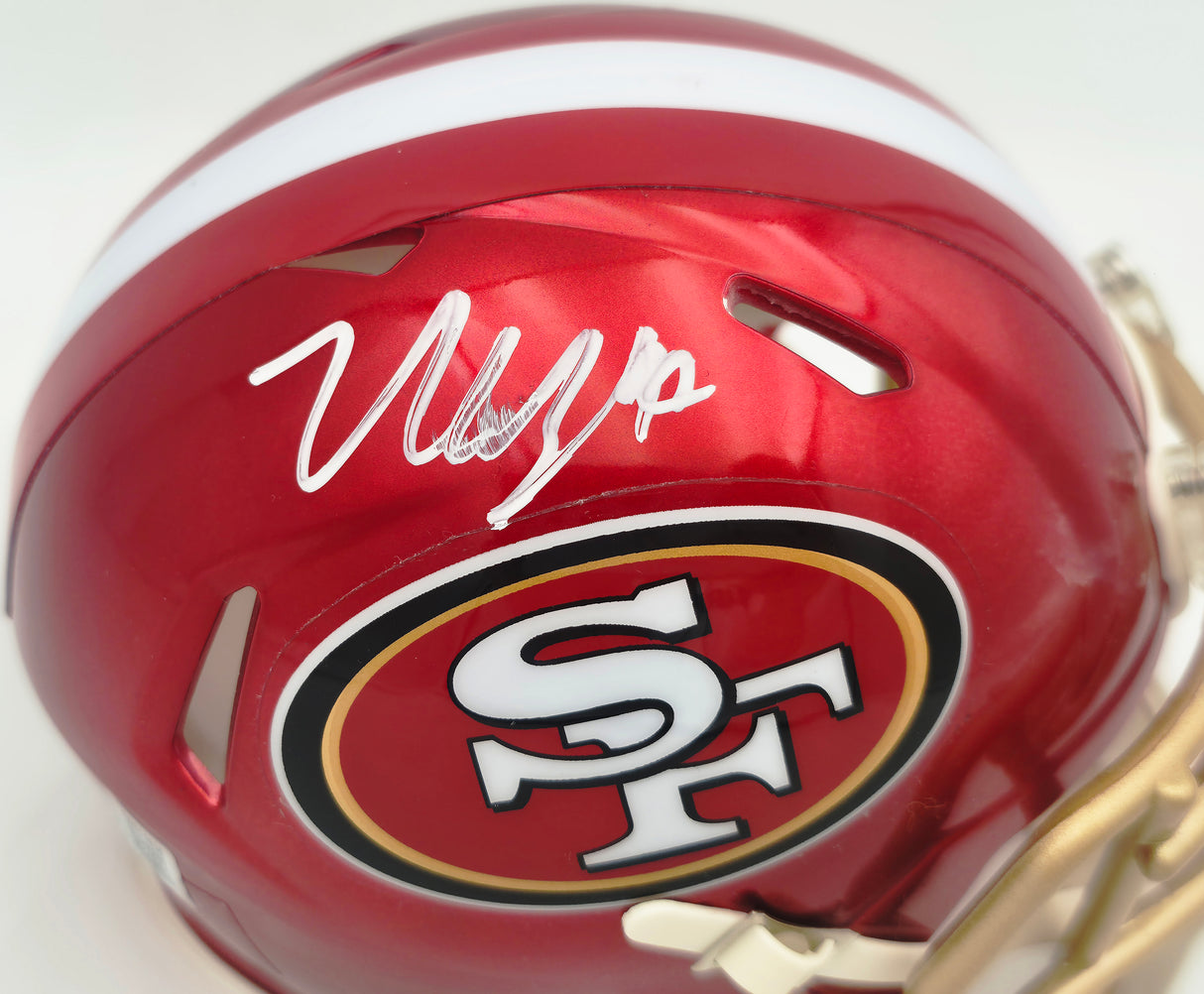 Nick Bosa Autographed San Francisco 49ers Flash Red Speed Mini Helmet Beckett BAS Witness #1W811835