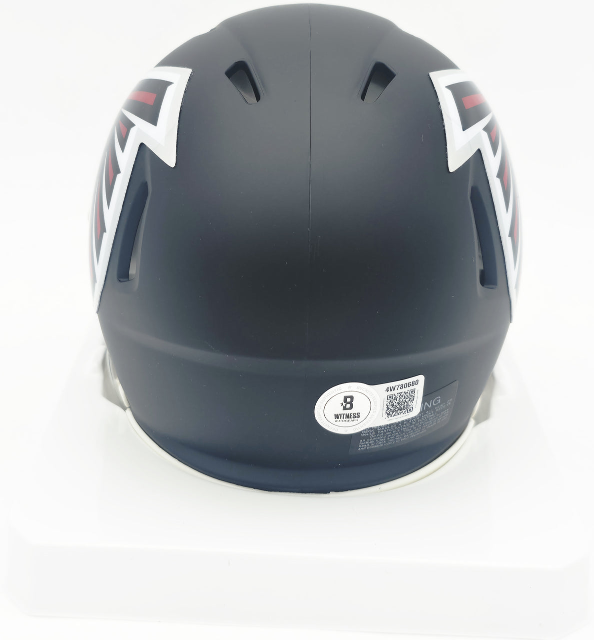 Bijan Robinson Autographed Atlanta Falcons Matte Black Speed Mini Helmet Beckett BAS Witness #4W780680